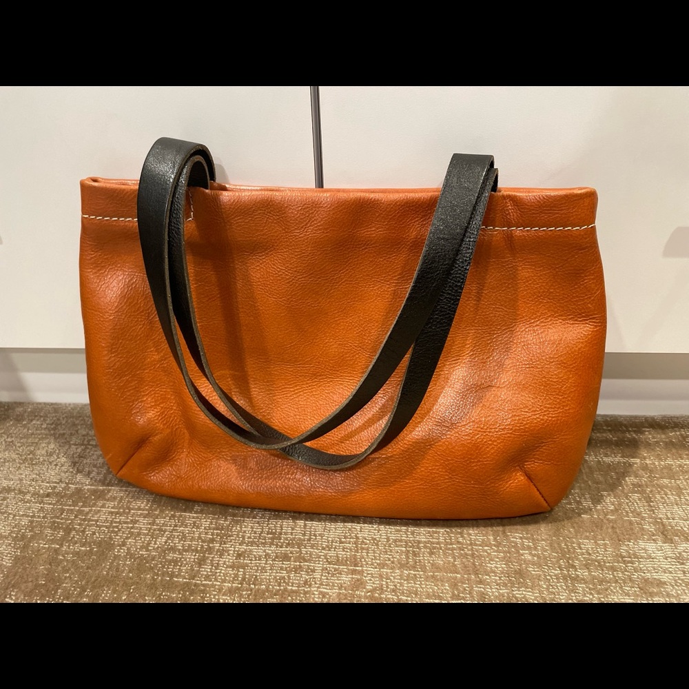 Genuine Leather Orange Bag